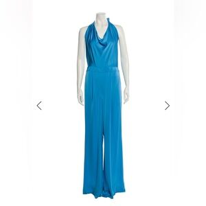 Ramy Brook Vibrant Blue Halter Jumpsuit